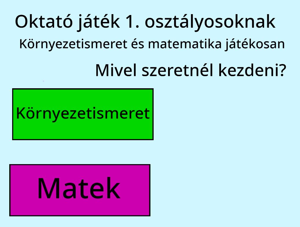 Oktató játék 1. osztályosoknak