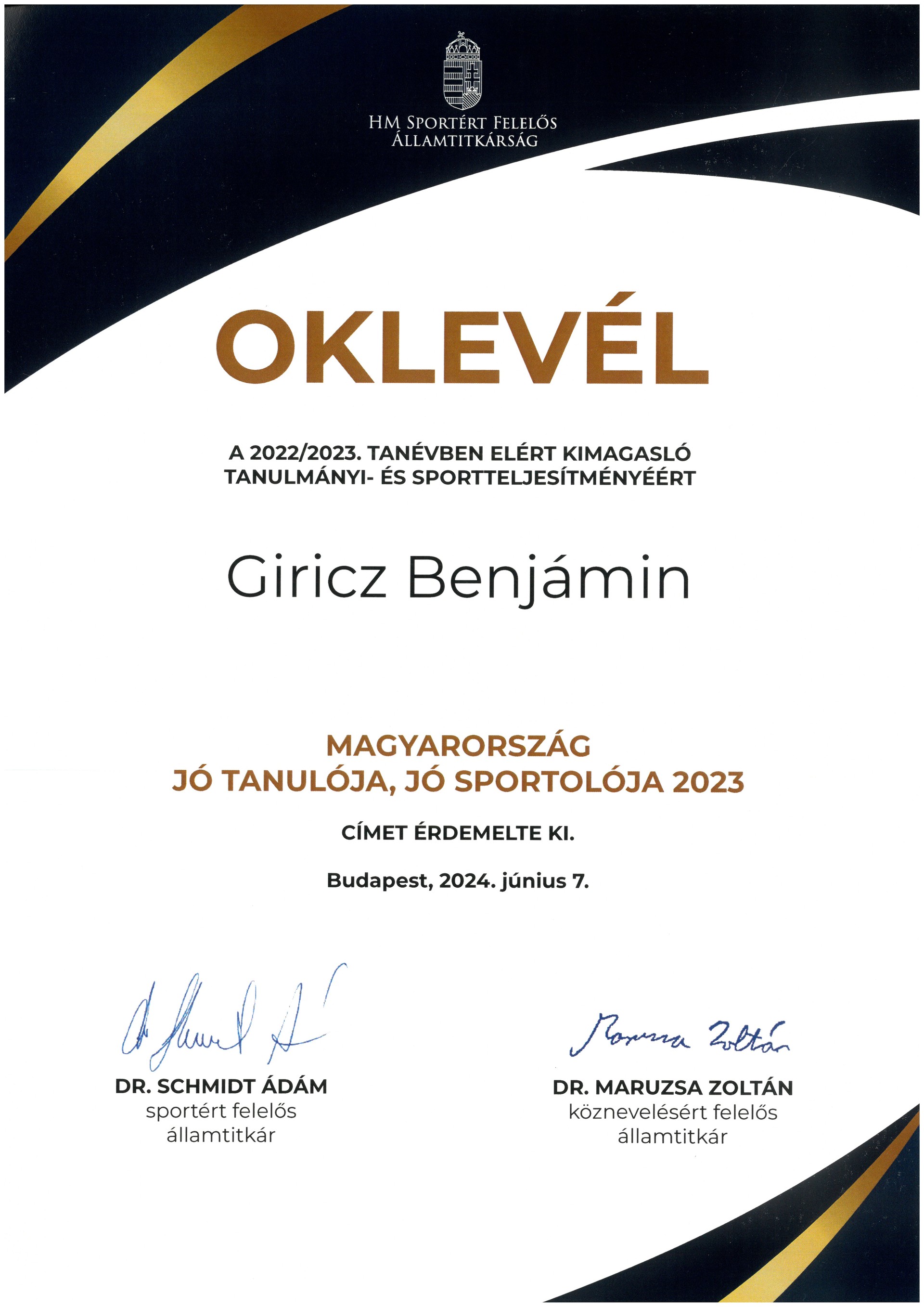 050-Giricz_Benjamin_Magyarorszag_Jo_Tanulojas_es_sportoloja_Oklevel_2024-06-03